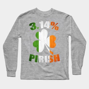 Pi Day St. Patrick's 3.14 Irish Funny Pirish Math Teacher Long Sleeve T-Shirt